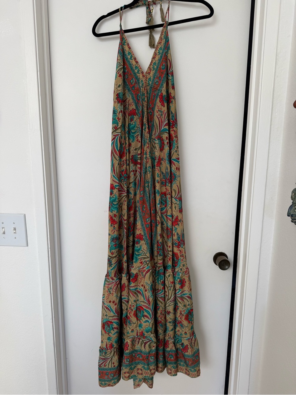 Follow Your Soul Moroccan Boho Paisley Halter Maxi Dress